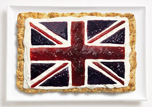 Flags of various countries made up of food. Learn knowledge and enjoy delicious food at the same time - top emoticon